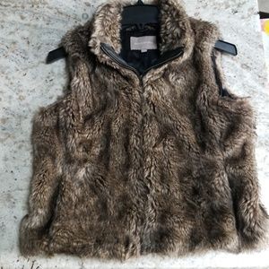 Banana Republic faux fur vest